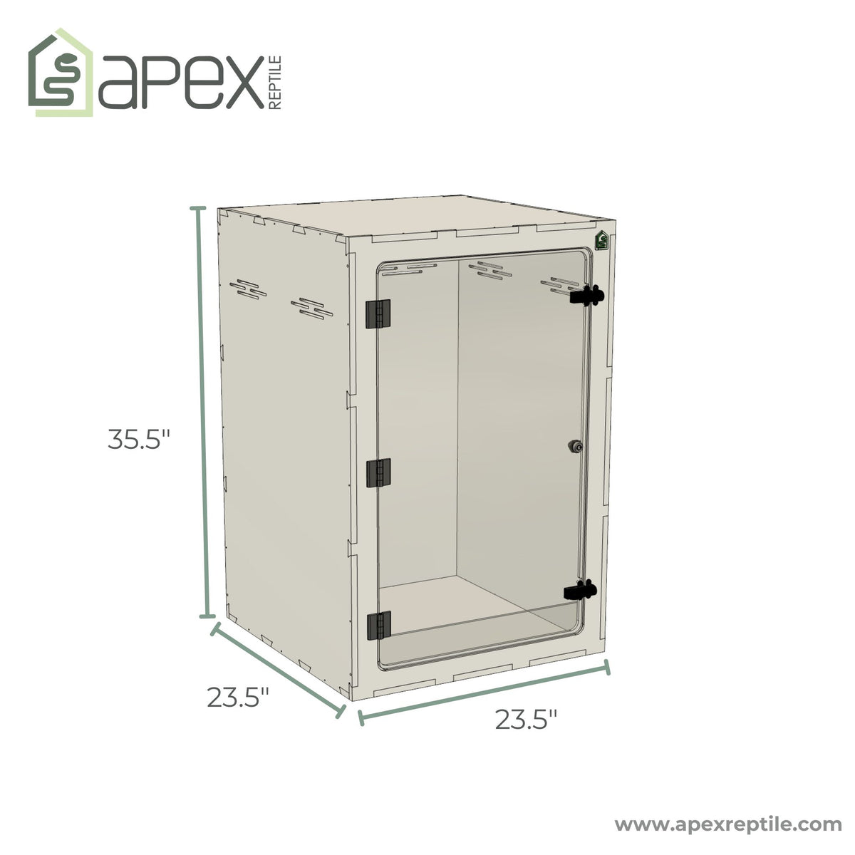 2'x2'x3' - Arboreal - White Premium HDPE Reptile Enclosure