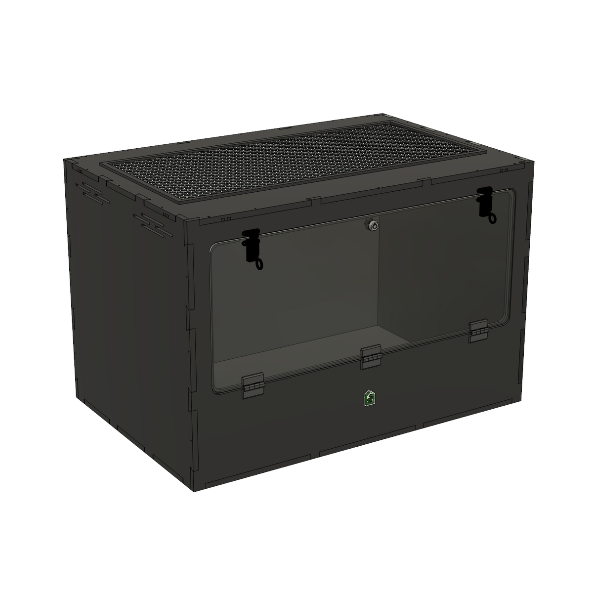 3'x2'x2' Swing Down - Black Premium HDPE Reptile Enclosure
