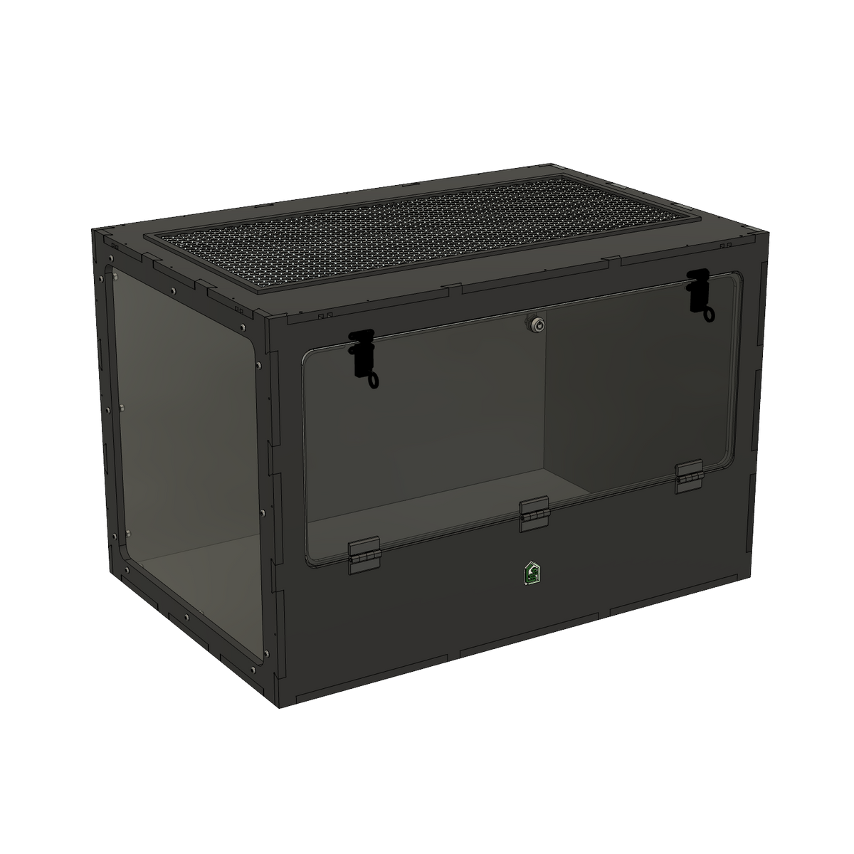 3'x2'x2' Swing Down - Black Premium HDPE Reptile Enclosure