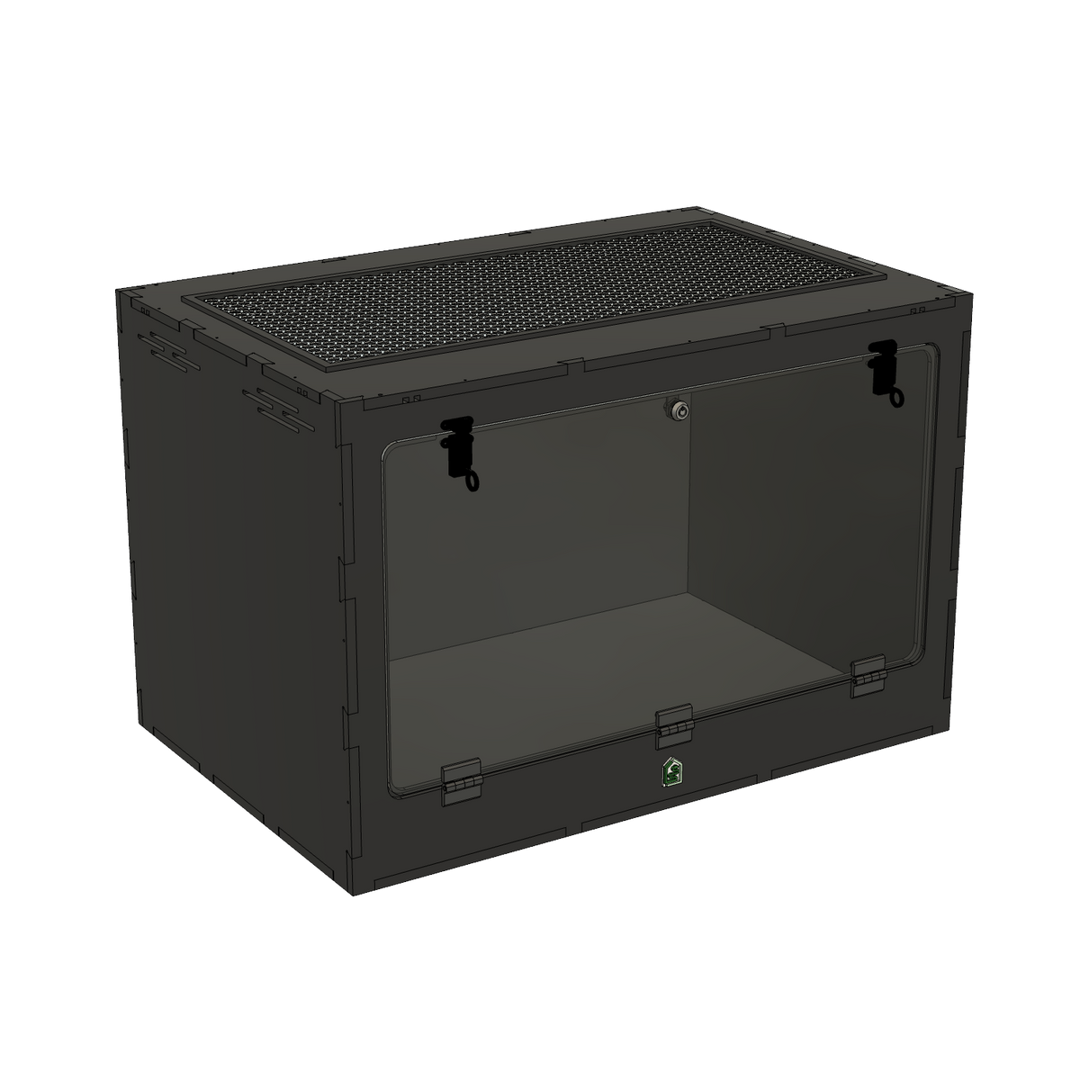 3'x2'x2' Swing Down - Black Premium HDPE Reptile Enclosure
