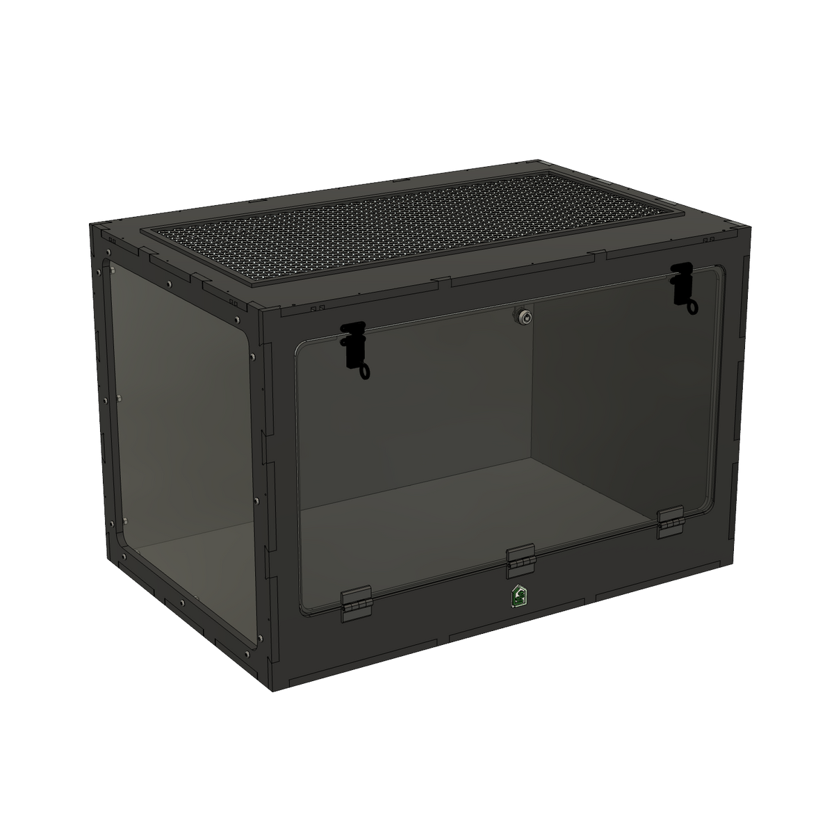 3'x2'x2' Swing Down - Black Premium HDPE Reptile Enclosure