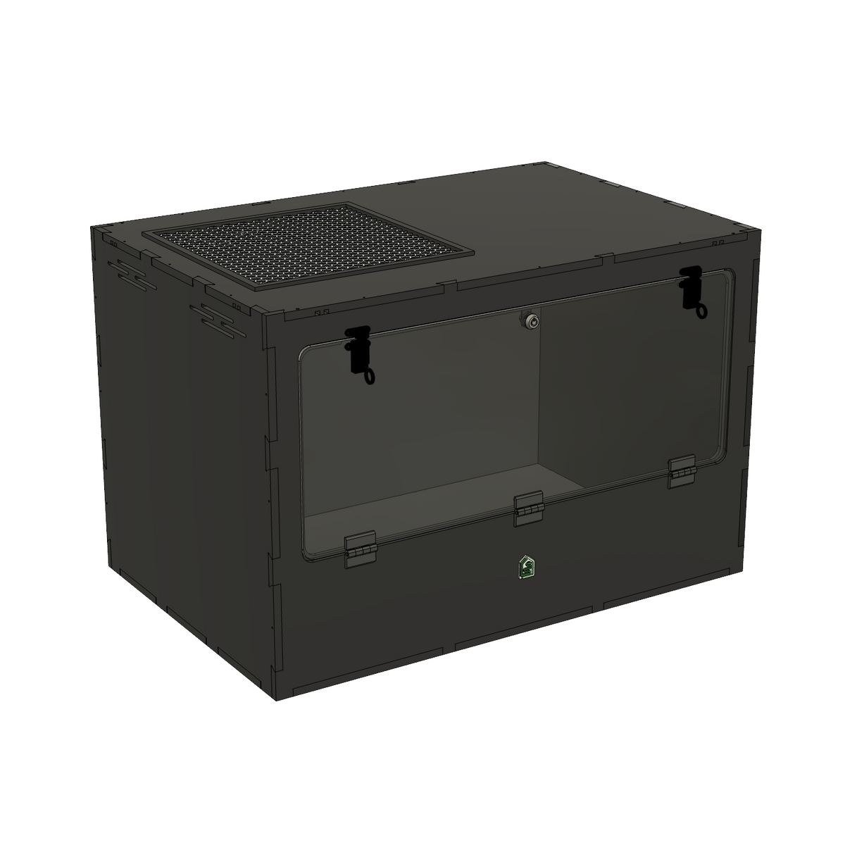 3'x2'x2' Swing Down - Black Premium HDPE Reptile Enclosure