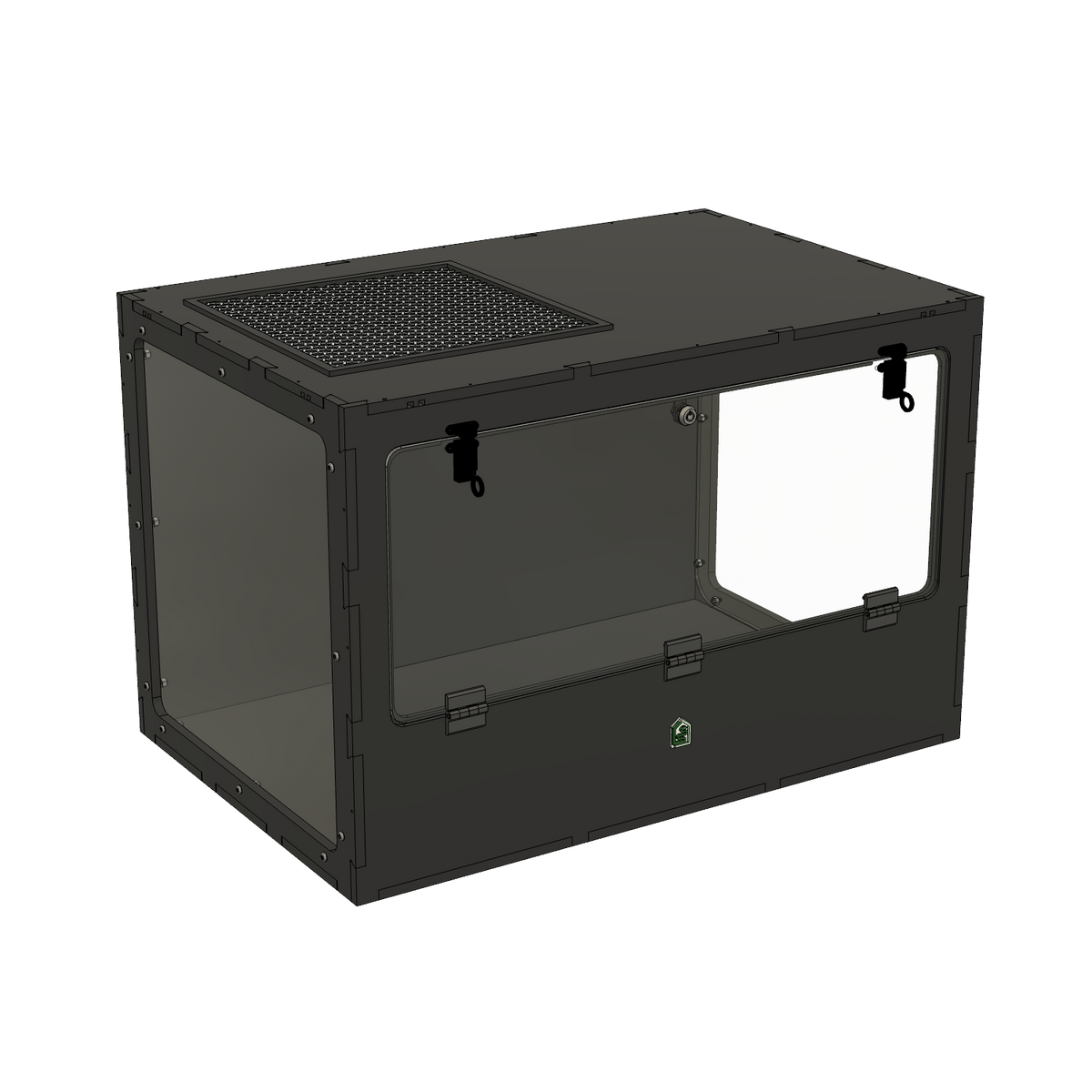 3'x2'x2' Swing Down - Black Premium HDPE Reptile Enclosure