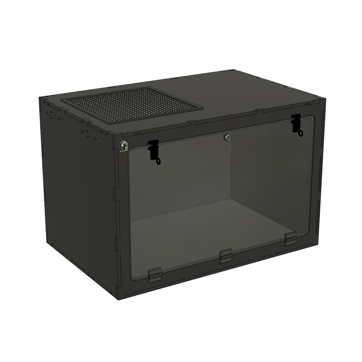 3'x2'x2' Swing Down - Black Premium HDPE Reptile Enclosure