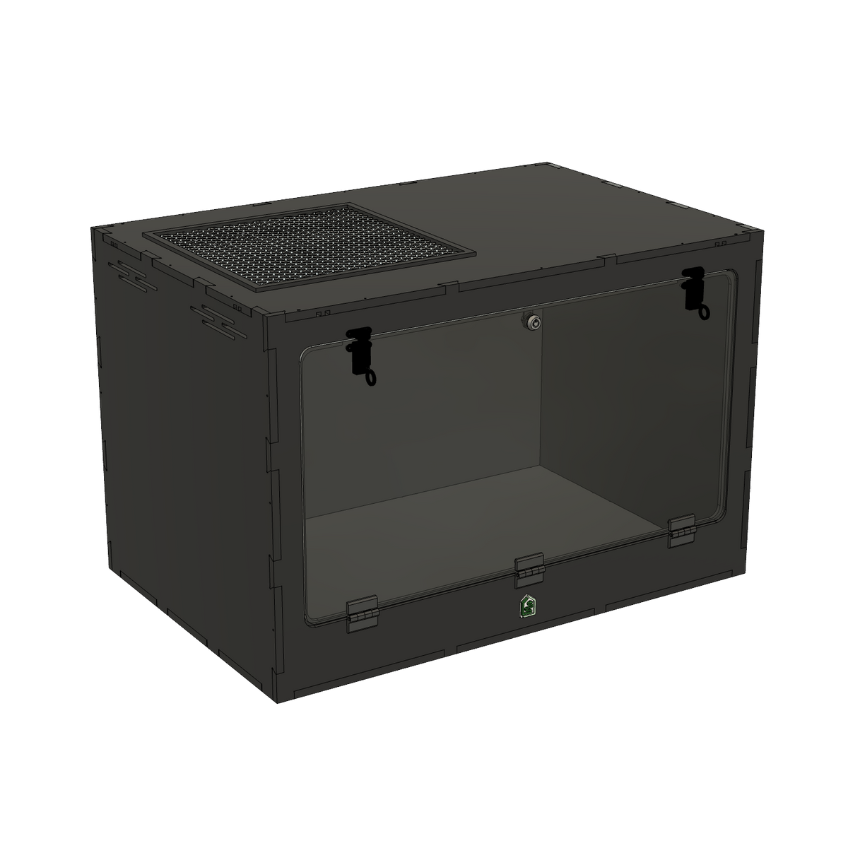 3'x2'x2' Swing Down - Black Premium HDPE Reptile Enclosure