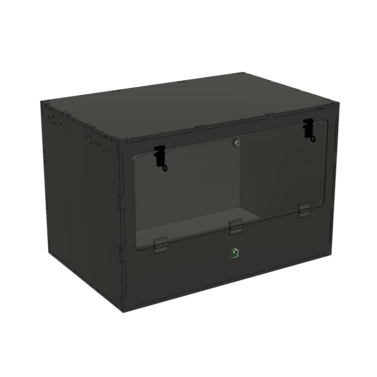 3'x2'x2' Swing Down - Black Premium HDPE Reptile Enclosure