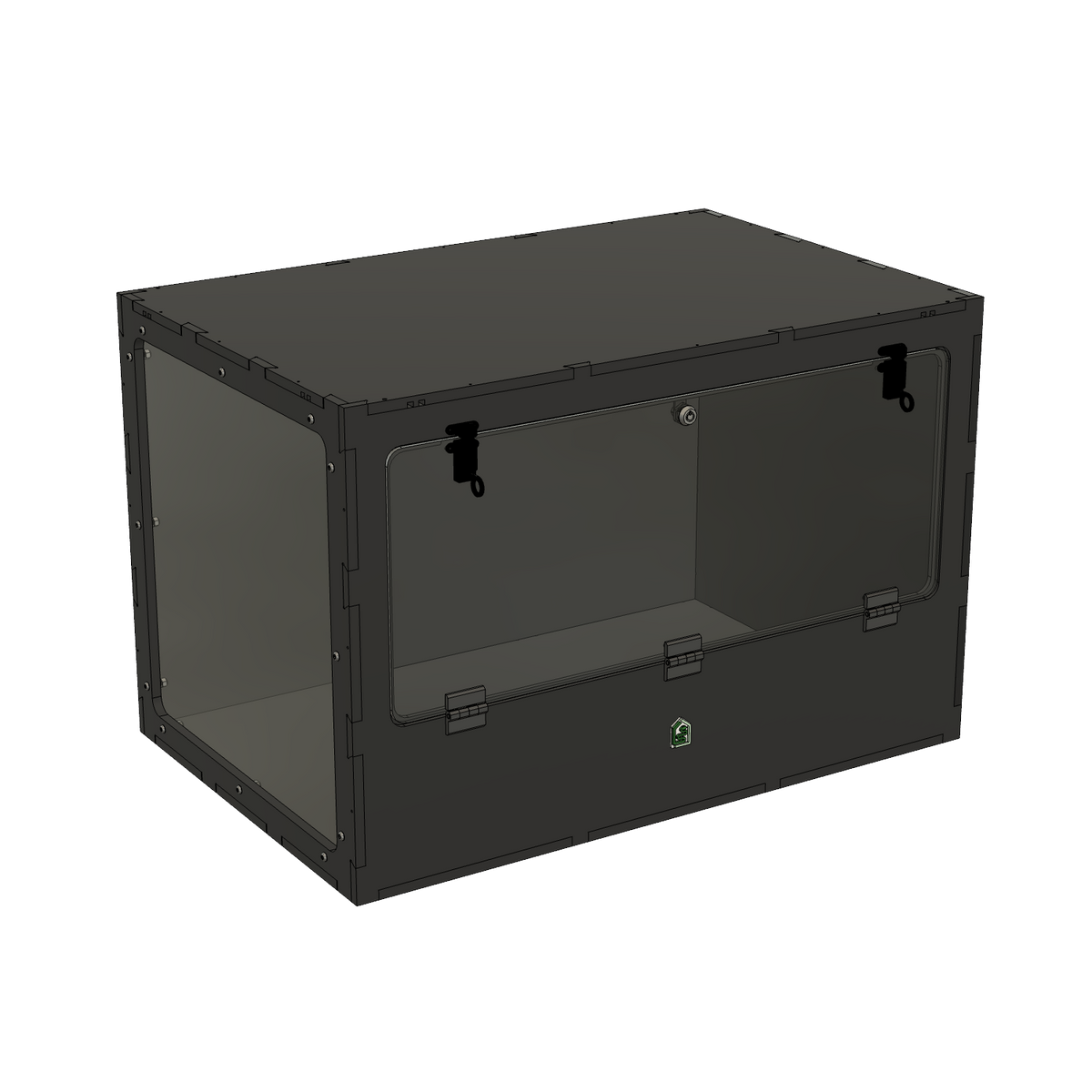3'x2'x2' Swing Down - Black Premium HDPE Reptile Enclosure