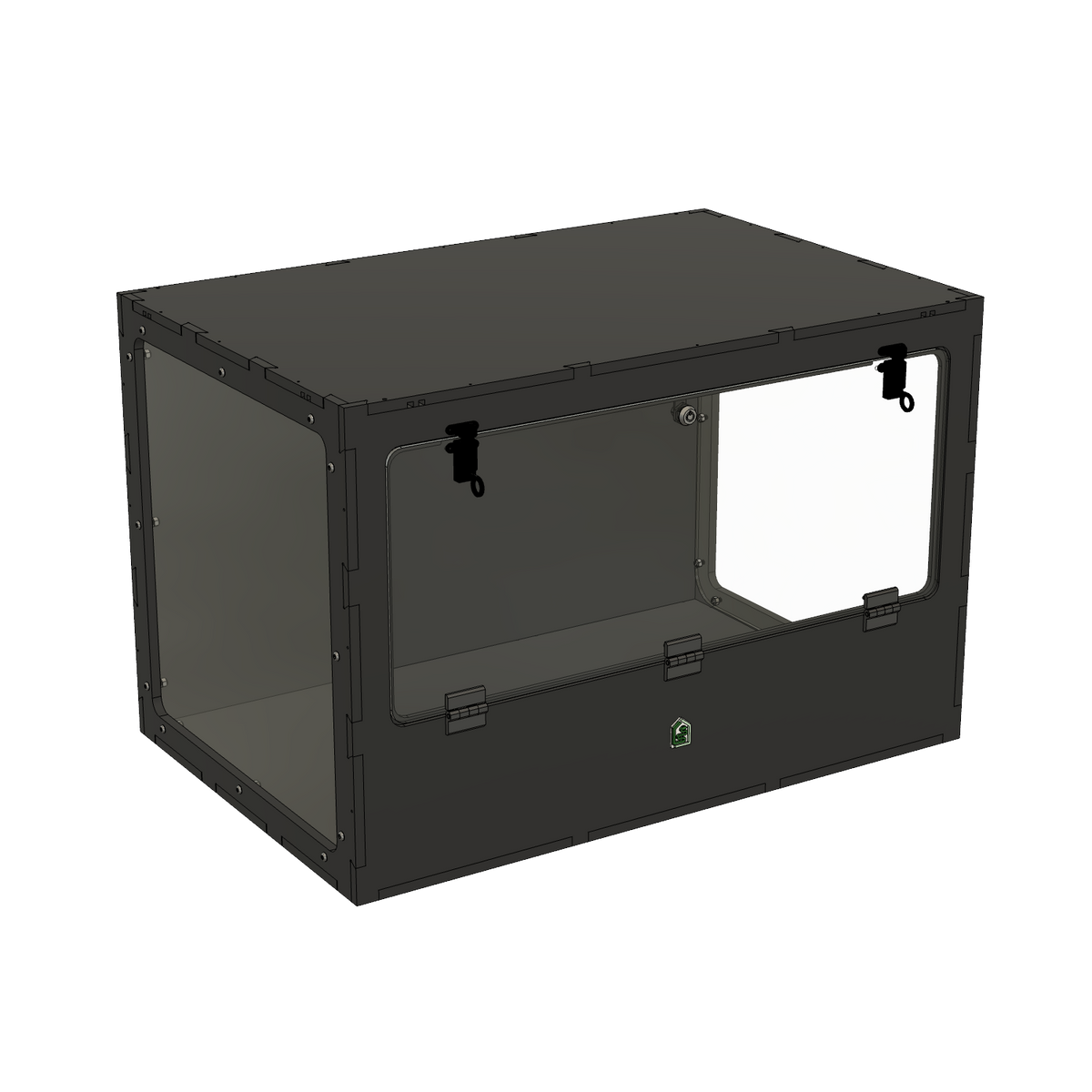 3'x2'x2' Swing Down - Black Premium HDPE Reptile Enclosure