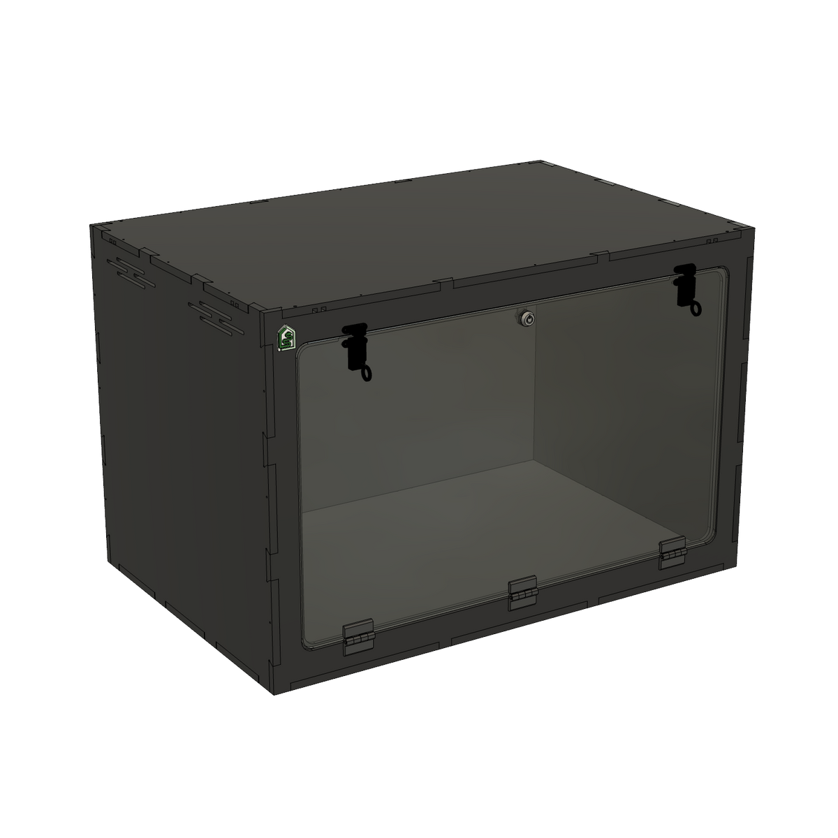 3'x2'x2' Swing Down - Black Premium HDPE Reptile Enclosure