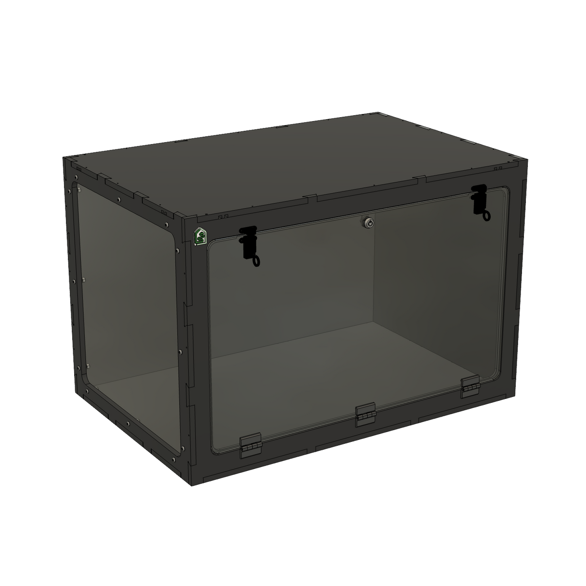 3'x2'x2' Swing Down - Black Premium HDPE Reptile Enclosure