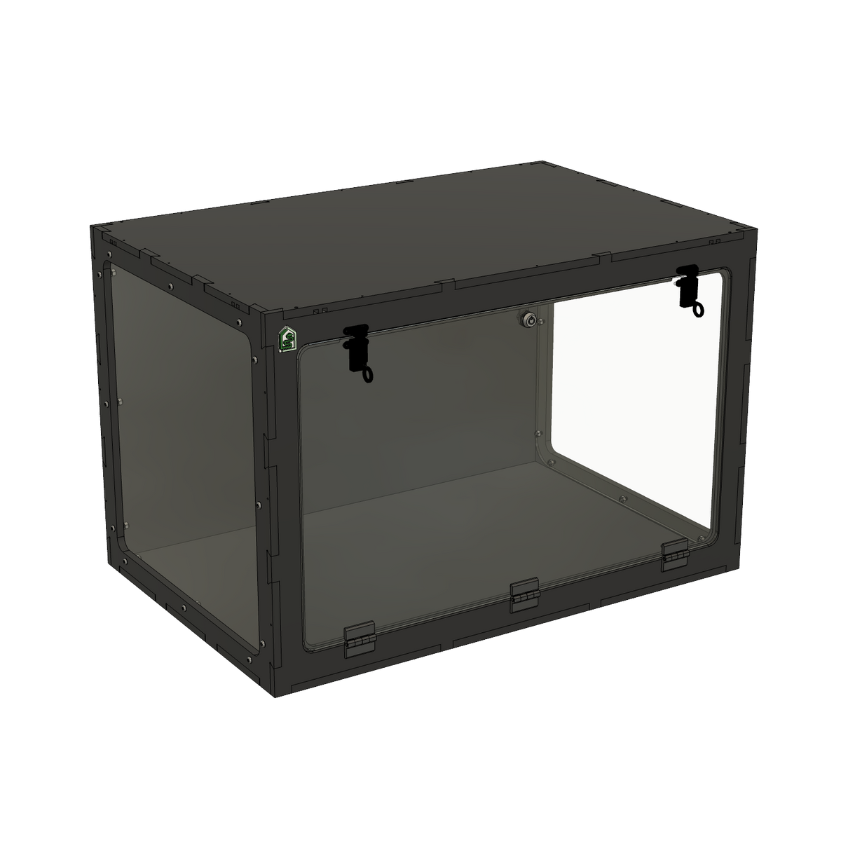 3'x2'x2' Swing Down - Black Premium HDPE Reptile Enclosure