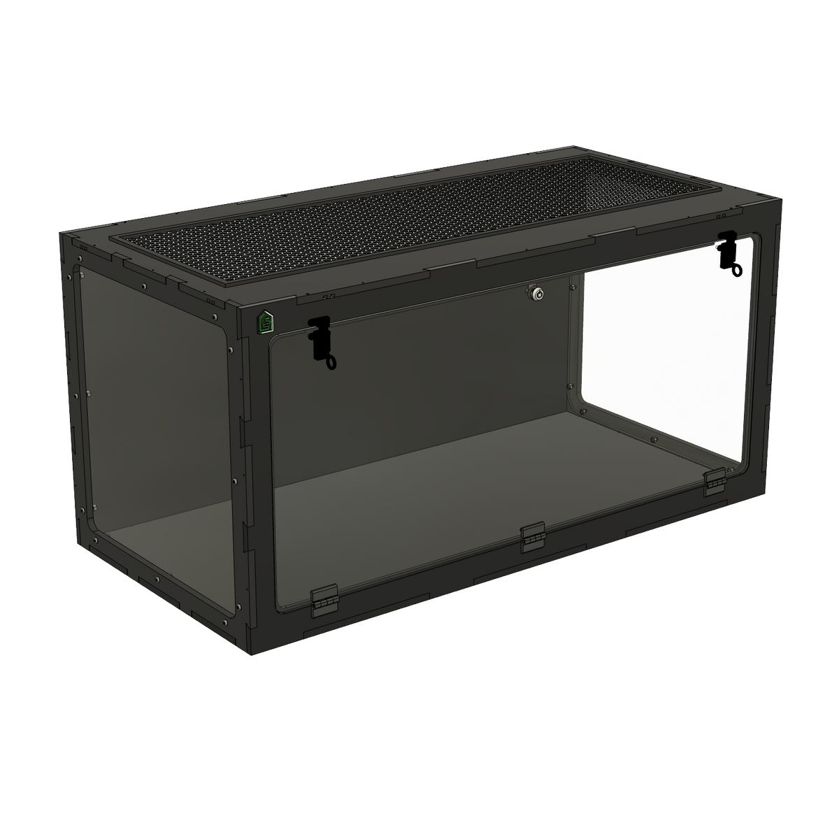 4'x2'x2' Single Swing Down - White Premium HDPE Reptile Enclosure