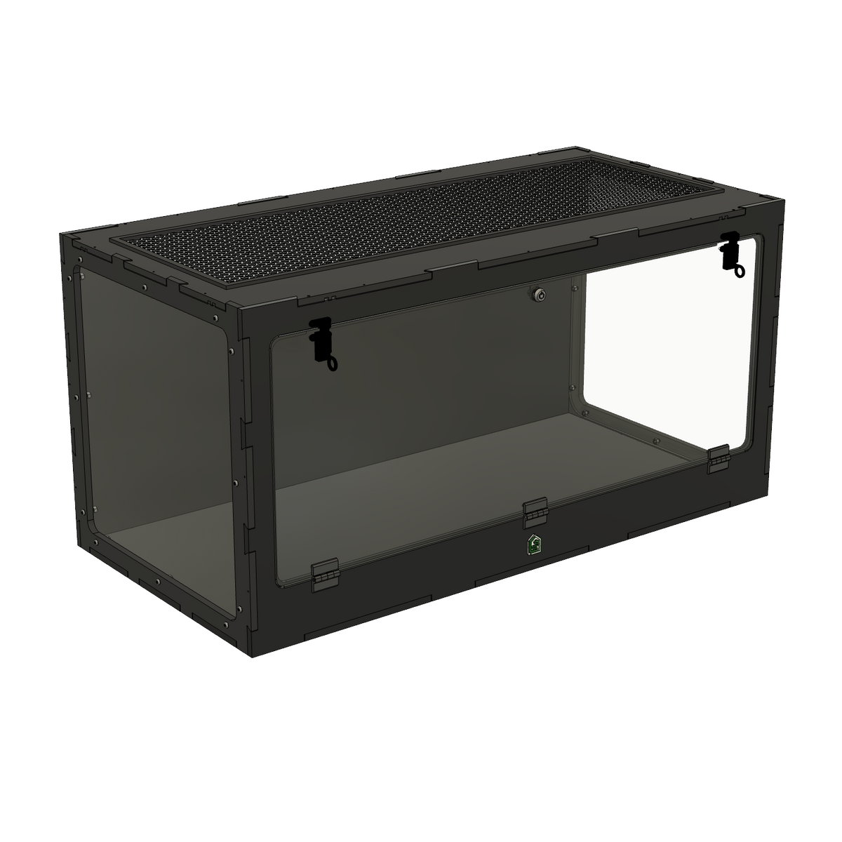 4'x2'x2' Single Swing Down - White Premium HDPE Reptile Enclosure