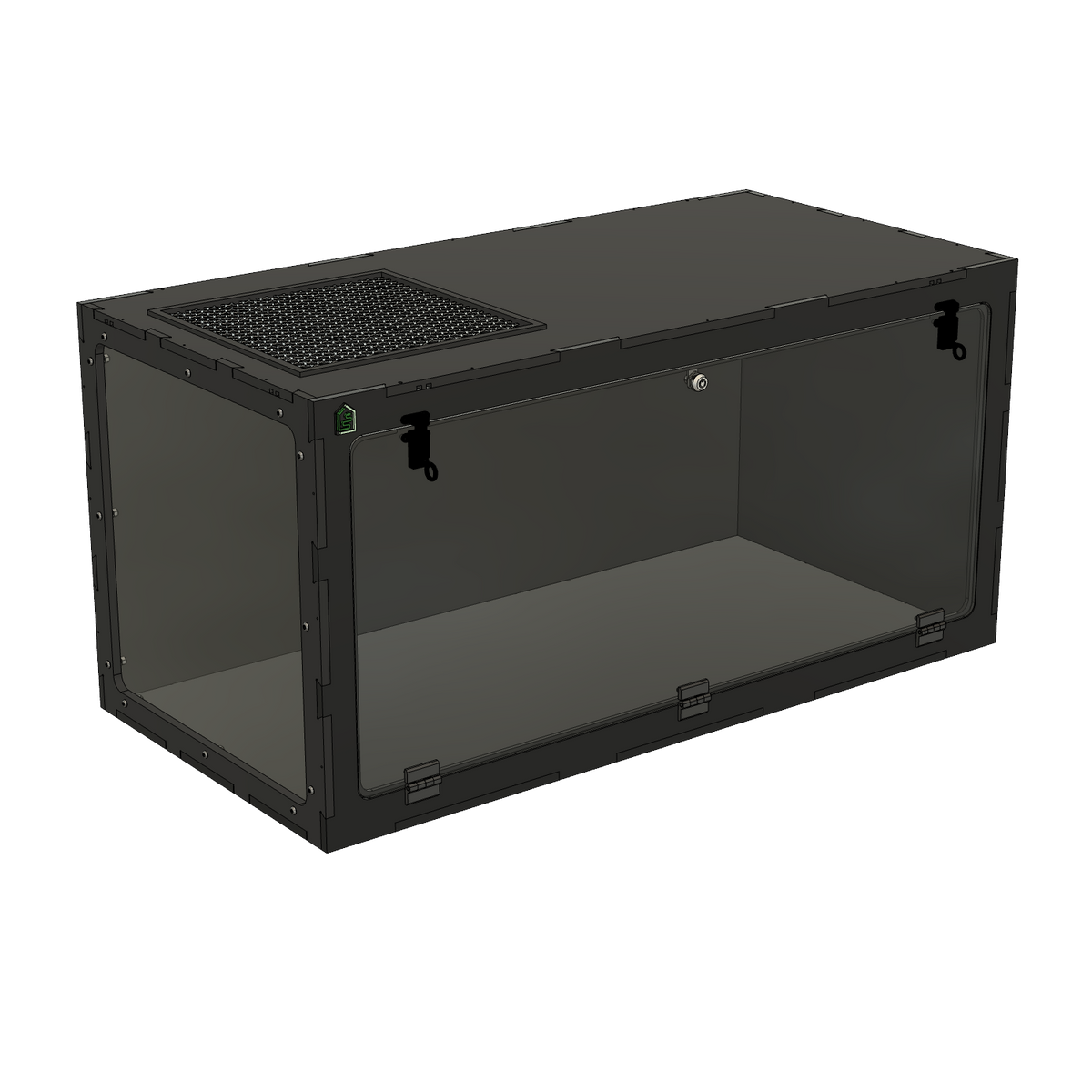 4'x2'x2' Single Swing Down - White Premium HDPE Reptile Enclosure