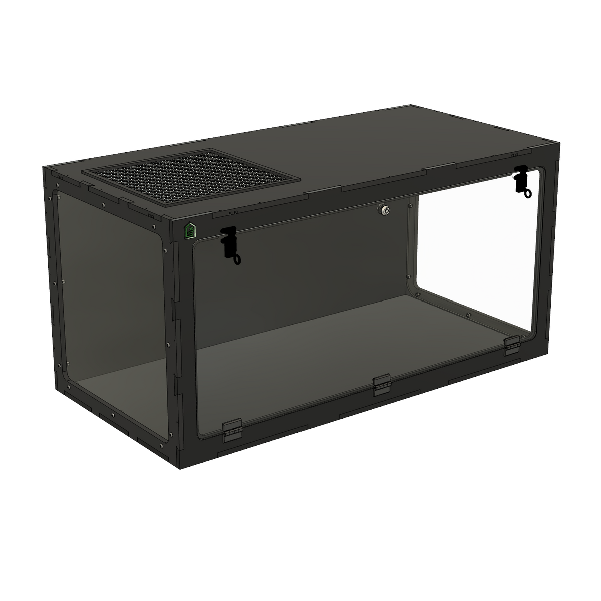 4'x2'x2' Single Swing Down - White Premium HDPE Reptile Enclosure