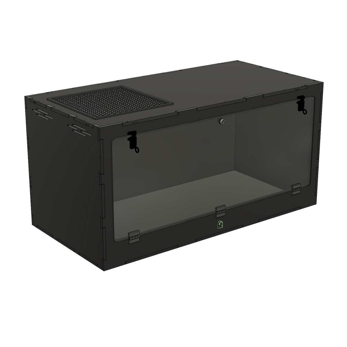 4'x2'x2' Single Swing Down - White Premium HDPE Reptile Enclosure