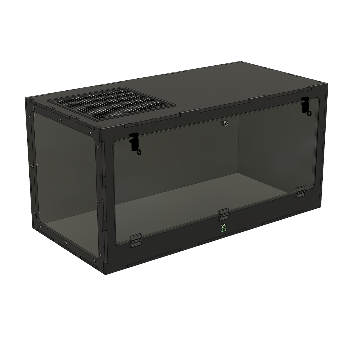 4'x2'x2' Single Swing Down - White Premium HDPE Reptile Enclosure