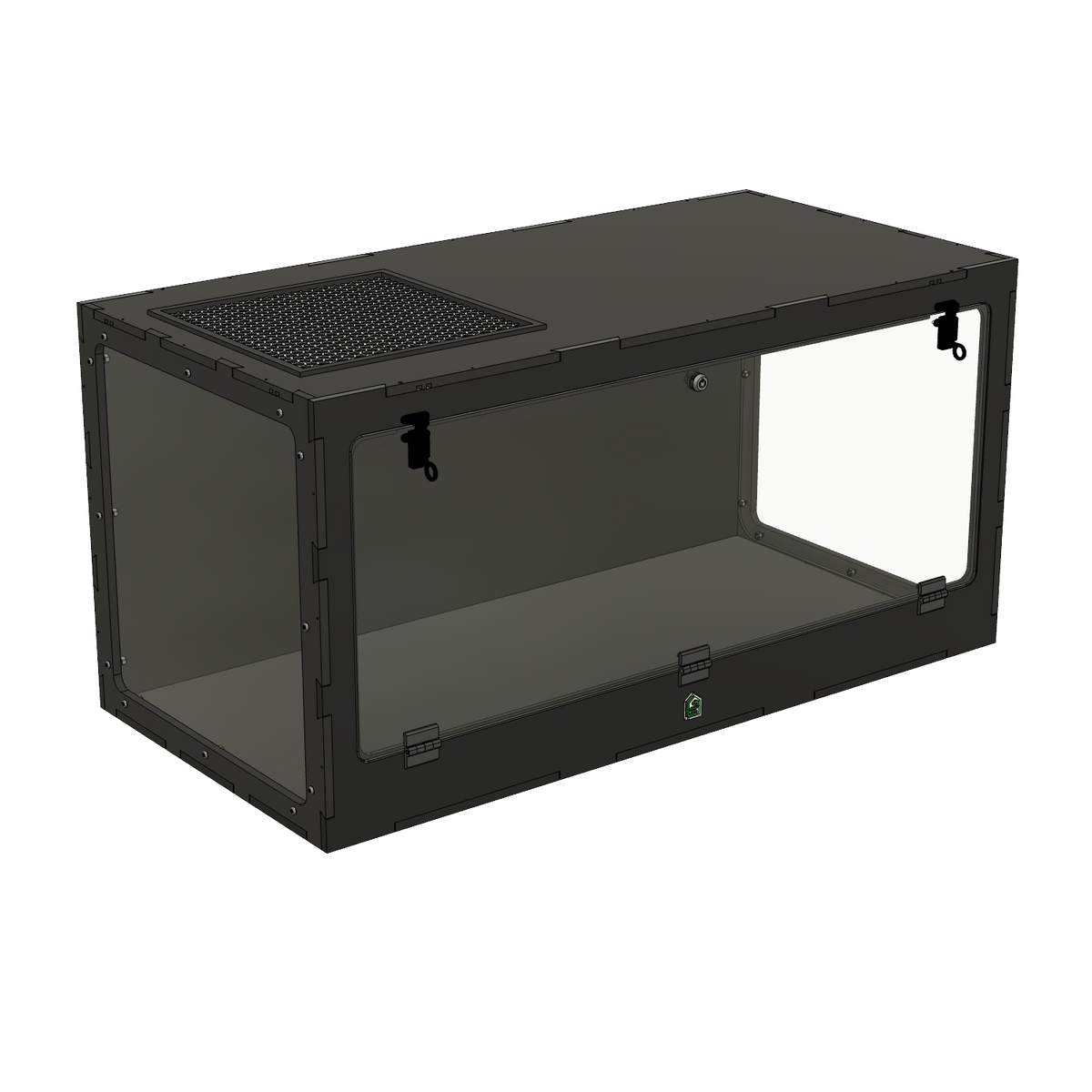4'x2'x2' Single Swing Down - White Premium HDPE Reptile Enclosure