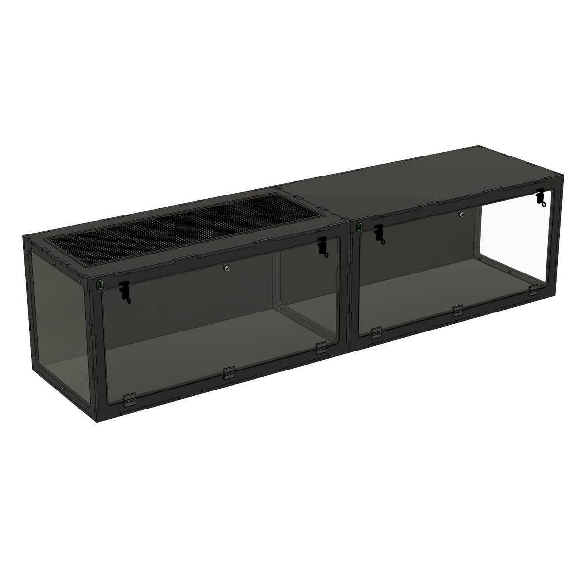 8'x2'x2' - Swing Down - White Premium HDPE Reptile Enclosure