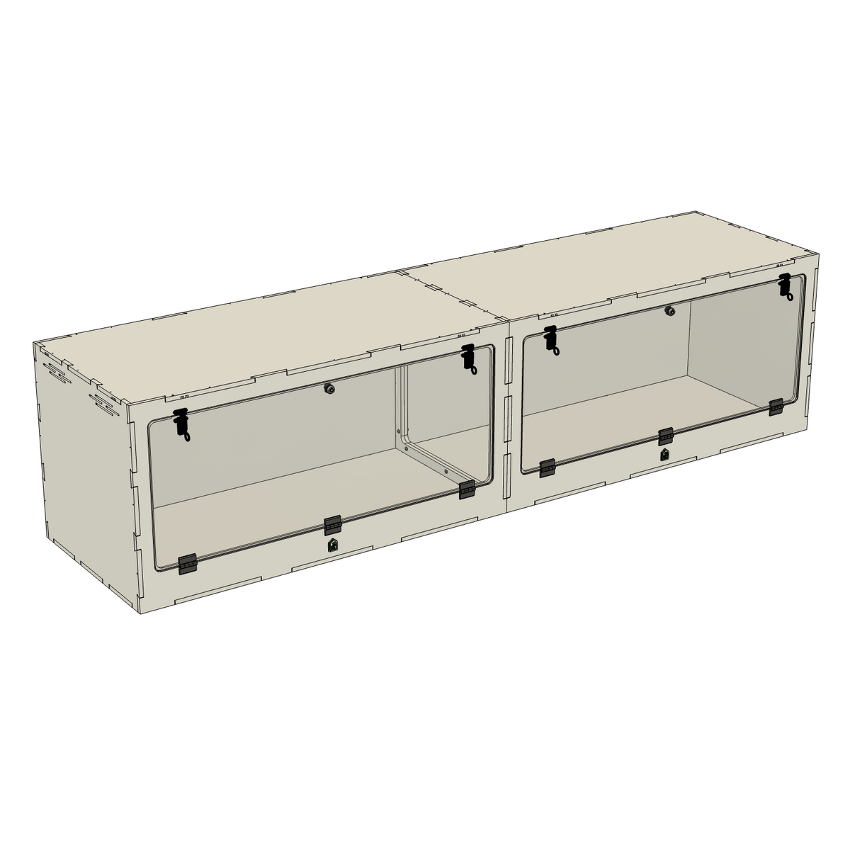 8'x2'x2' - Swing Down - White Premium HDPE Reptile Enclosure