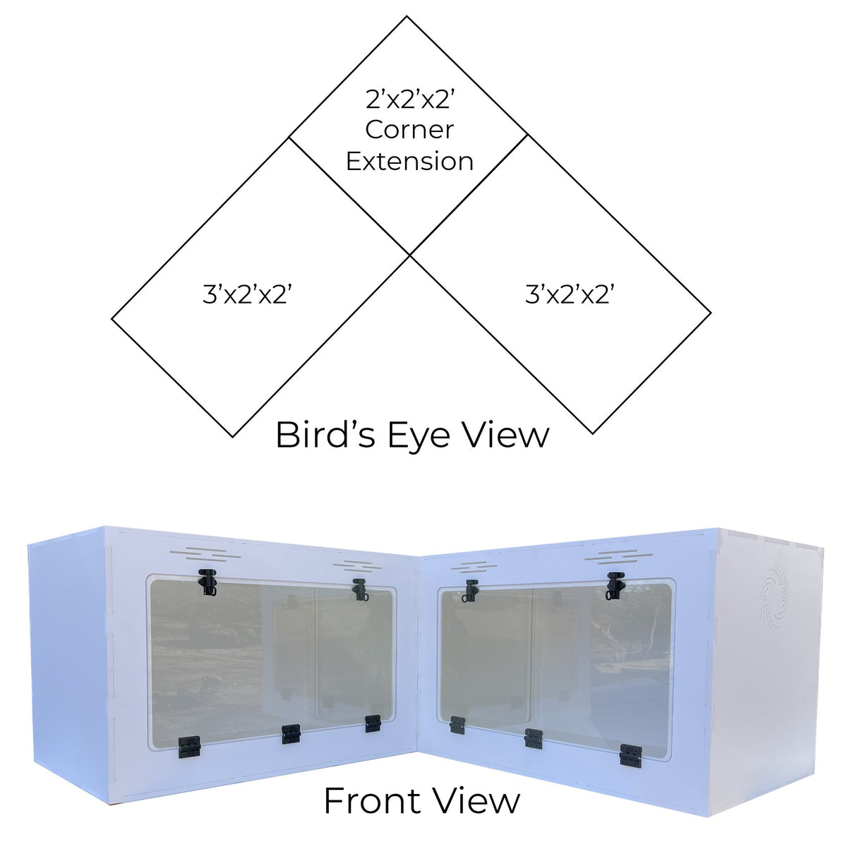 2'x2'x2' Corner Cube Extension