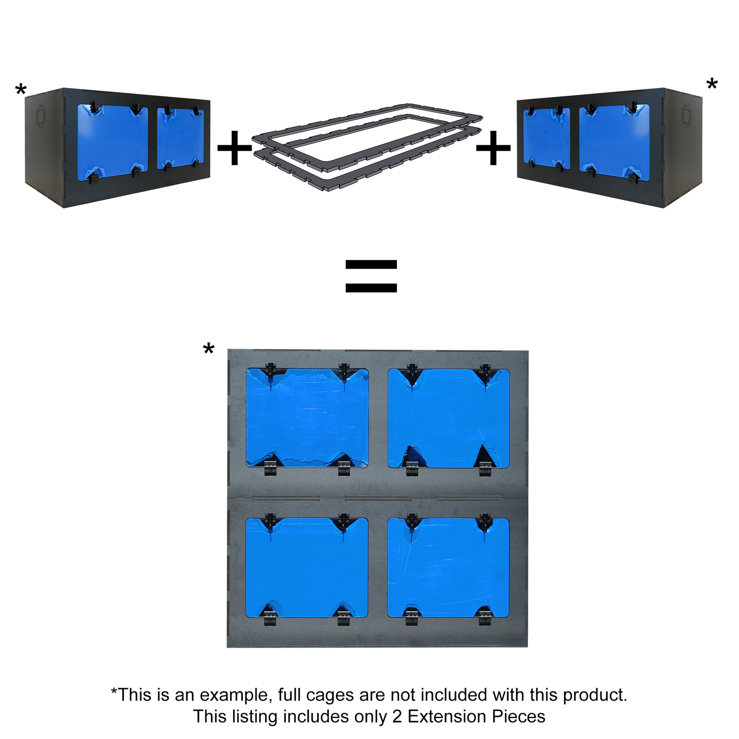 Height Extension - 2 Top & Bottom Pass Through Panels