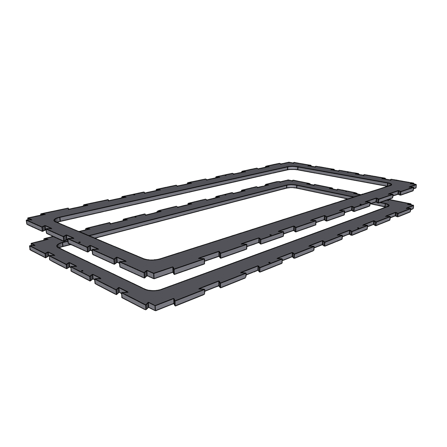 Height Extension - 2 Top & Bottom Pass Through Panels