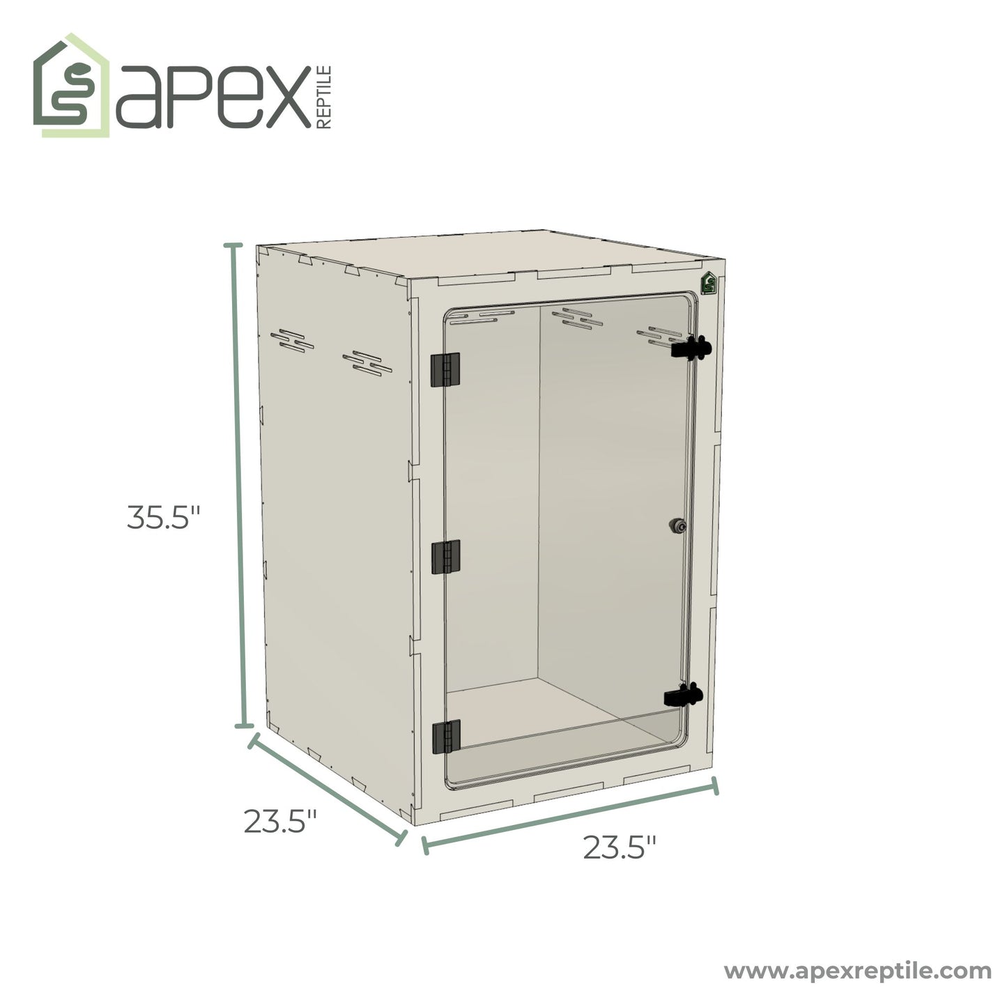 2'x2'x3' - Arboreal - White Premium HDPE Reptile Enclosure