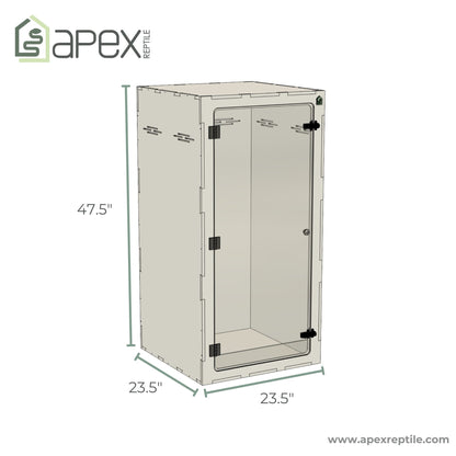 2'x2'x4' - Arboreal - White Premium HDPE Reptile Enclosure