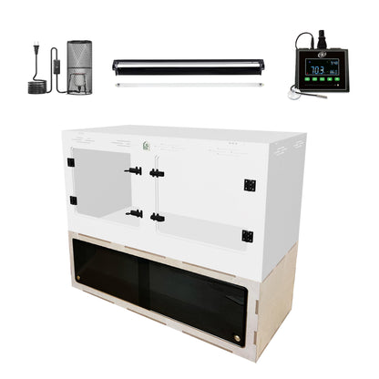 4'x2'x2' Double Swing Out - Heat & Light - Birch Stand Bundle