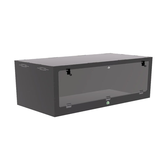 4'x2'x18" - Single Swing Down - Black Premium HDPE Reptile Enclosure