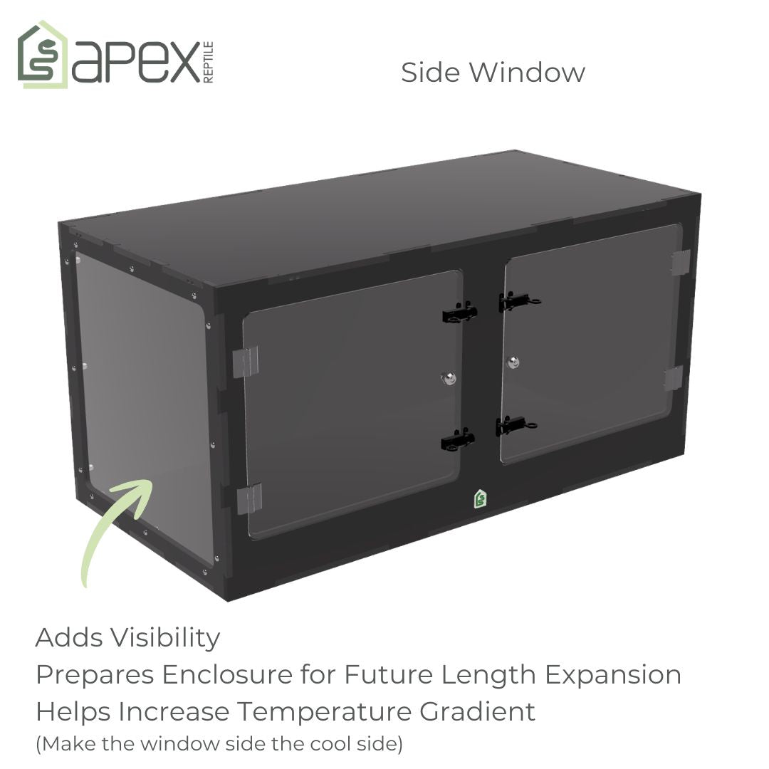 Modular PVC Reptile Enclosure 4'x2'x2' Double Swing Out Doors