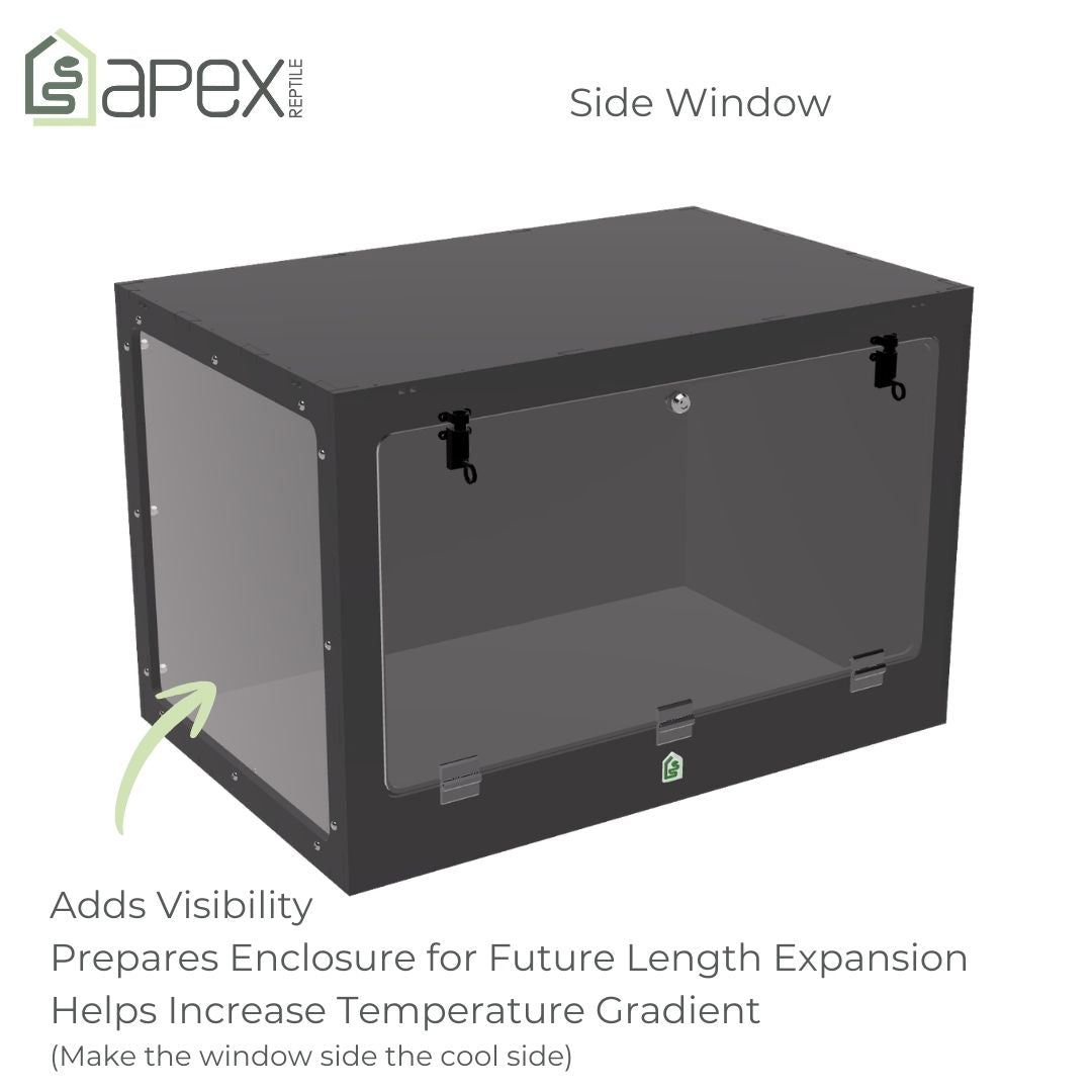 Modular PVC Reptile Enclosure 6'x2'x2' Swing Down Door - Apex