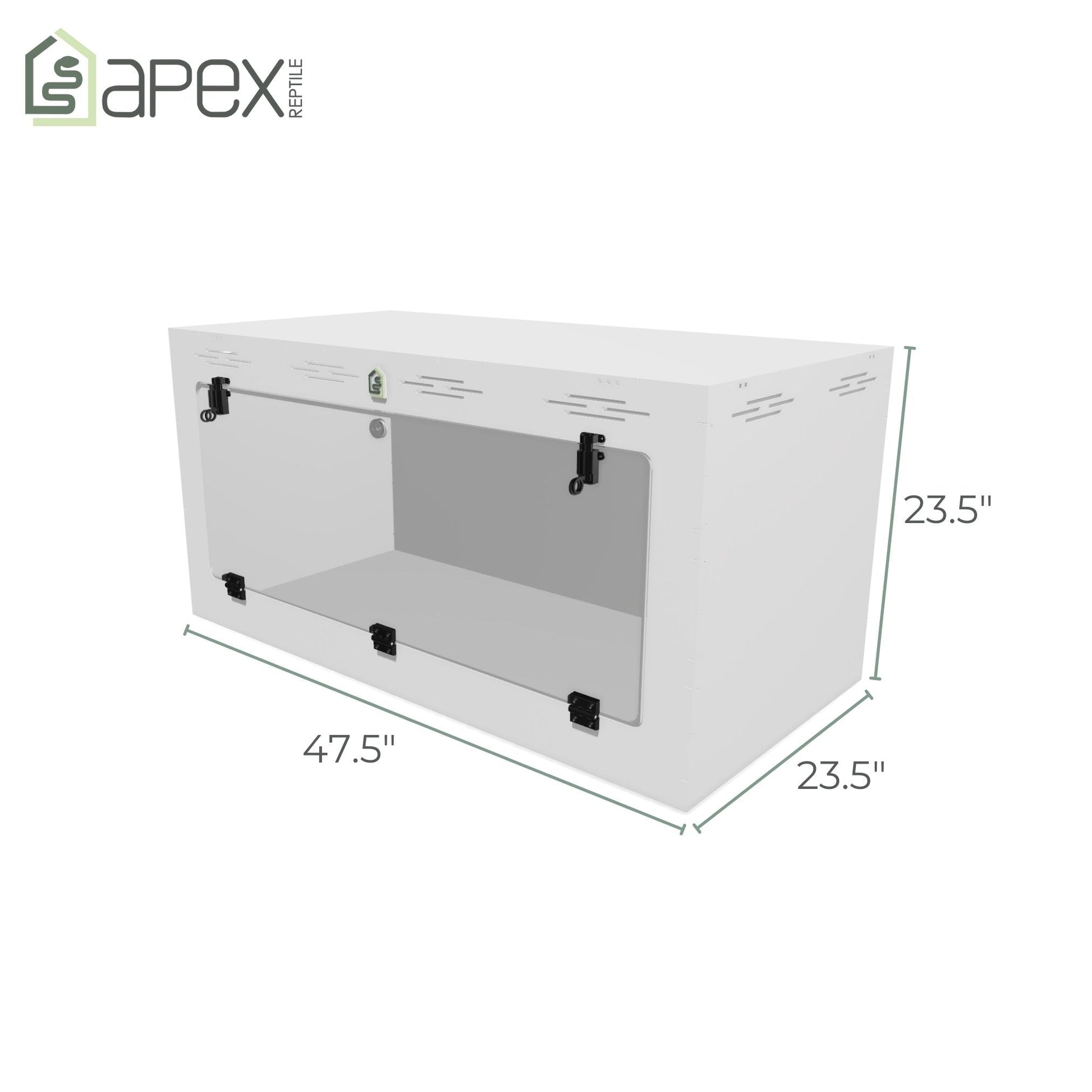 Modular PVC Reptile Enclosure 4'x2'x2' Swing Down Door Apex