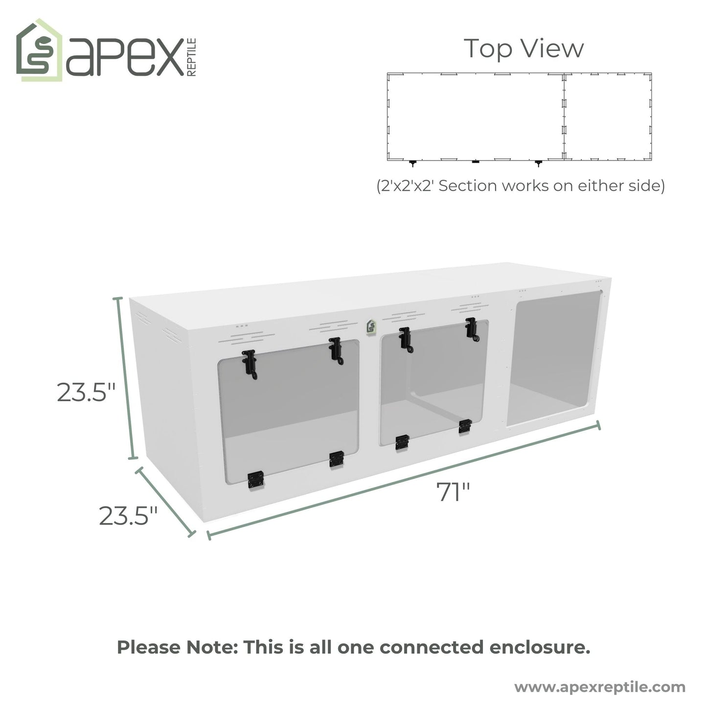 6'x2'x2' - Double Swing Down - Future Corner Expansion Ready - ALTA + NOVA