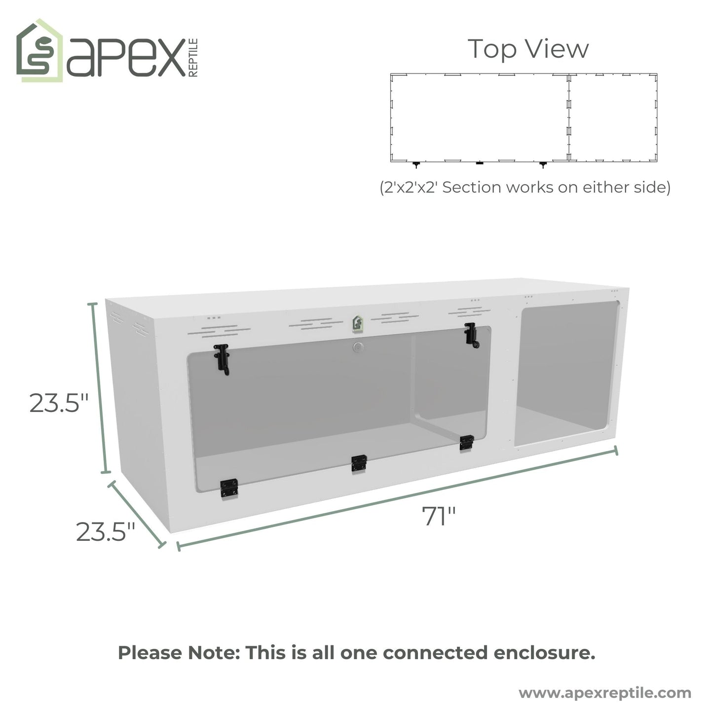 6'x2'x2' - Single Swing Down - Future Corner Expansion Ready - ALTA + NOVA