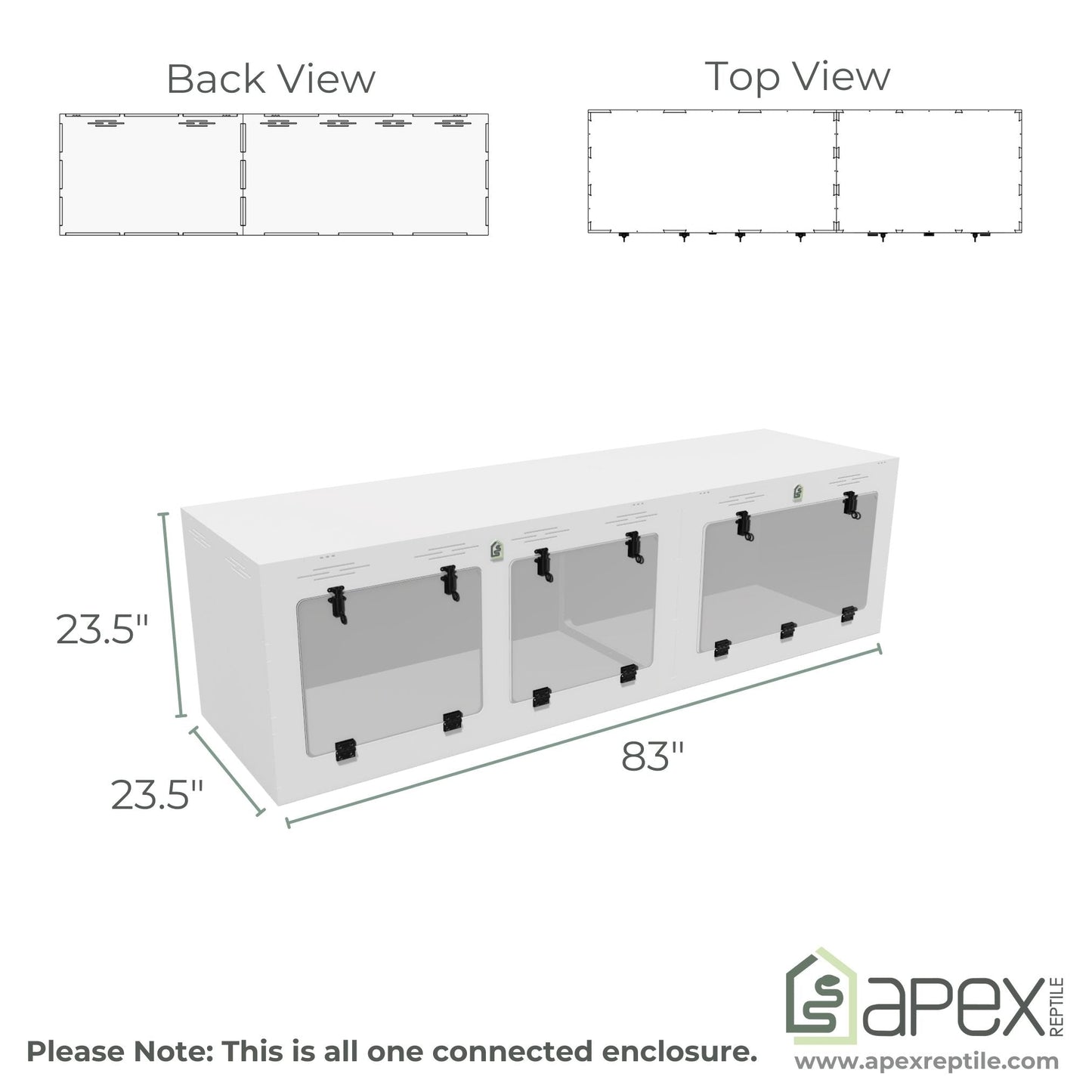 7'x2'x2' - Three Door Swing Down - ION + NOVA