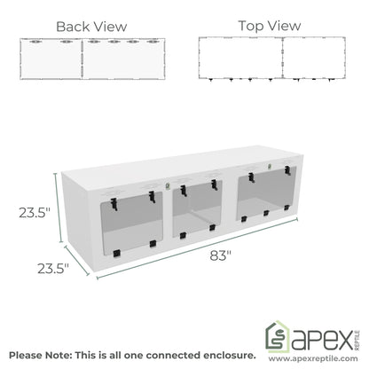 7'x2'x2' - Three Door Swing Down - ION + NOVA