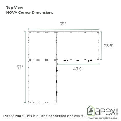 10'x2'x2' - Four Door Swing Out - Corner NOVA