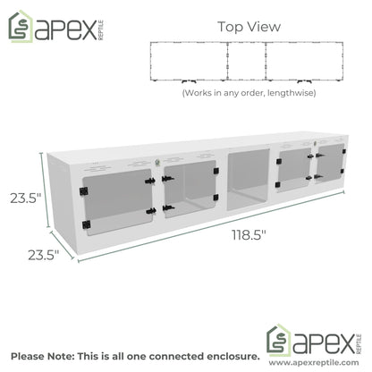 10'x2'x2 - Four Door Swing Out With Porthole - NOVA + ALTA + NOVA