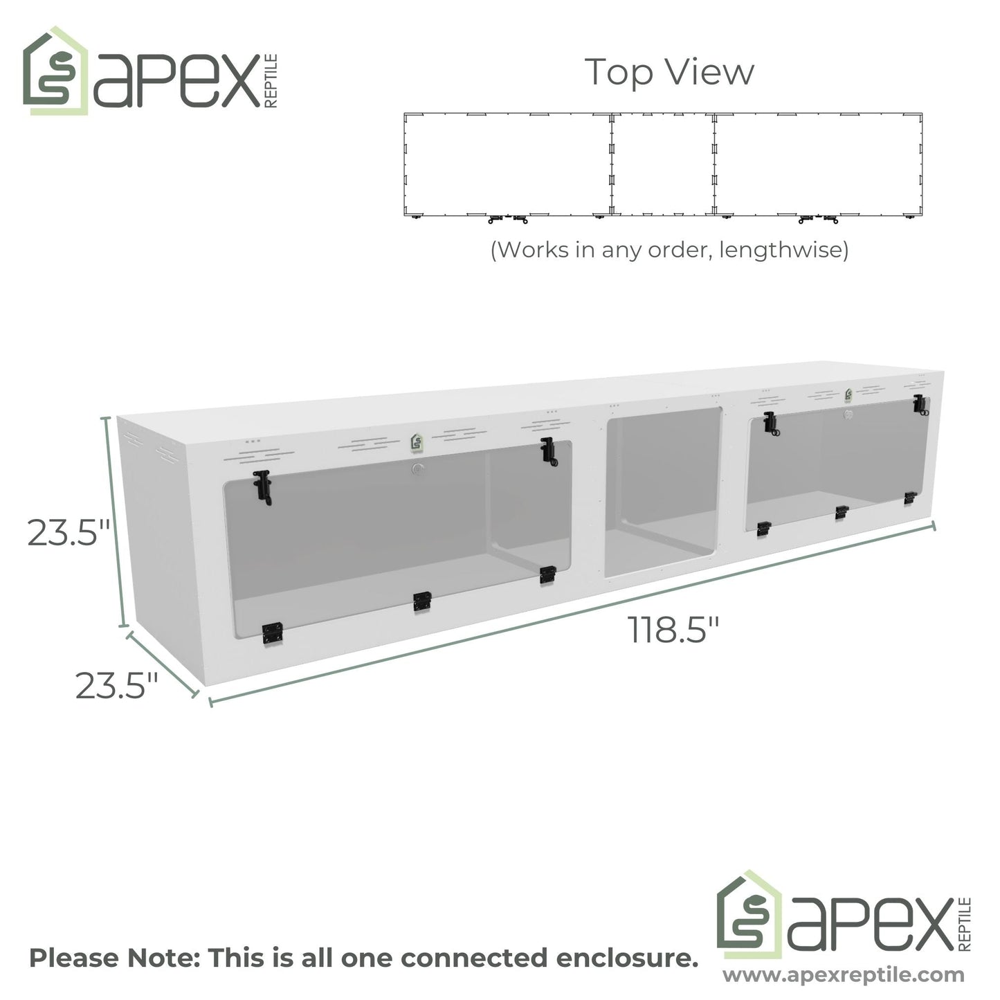 10'x2'x2 - Two Door Swing Down With Porthole - NOVA + ALTA + NOVA