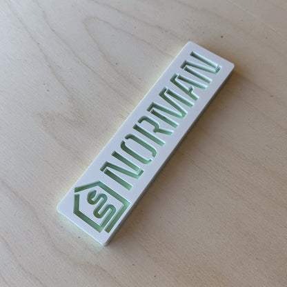 Customized Name Plate, Emblem and Keychain Set