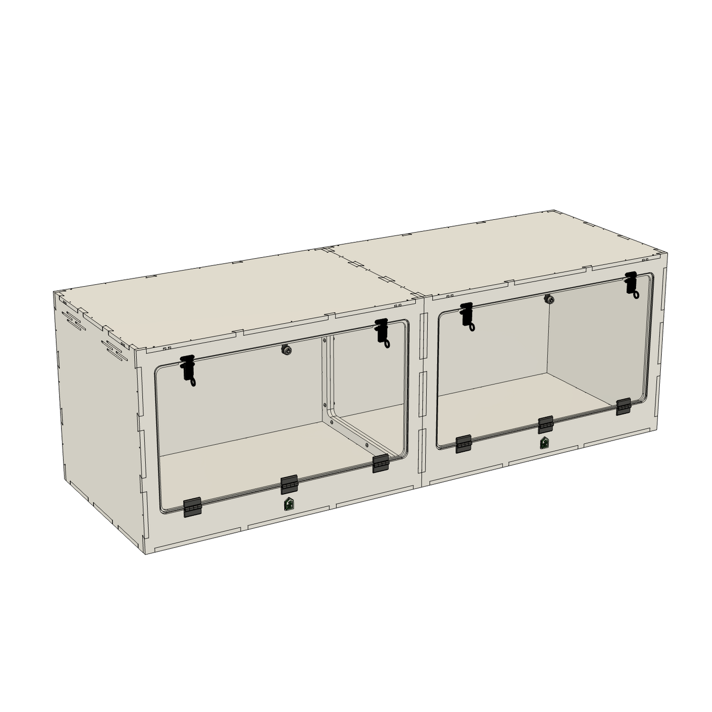 6'x2'x2' - Swing Down - White Premium HDPE Reptile Enclosure