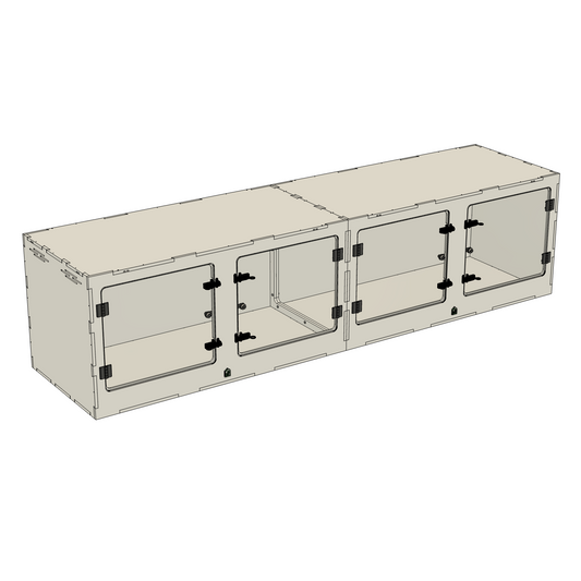 8'x2'x2' - Swing Out - White Premium HDPE Reptile Enclosure