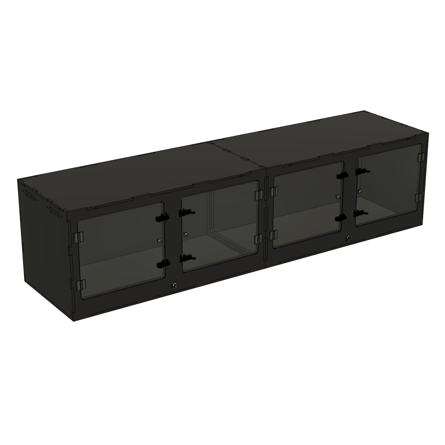 8'x2'x2' - Swing Out - Black Premium HDPE Reptile Enclosure