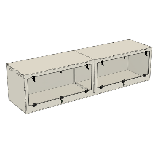 8'x2'x2' - Swing Down - White Premium HDPE Reptile Enclosure