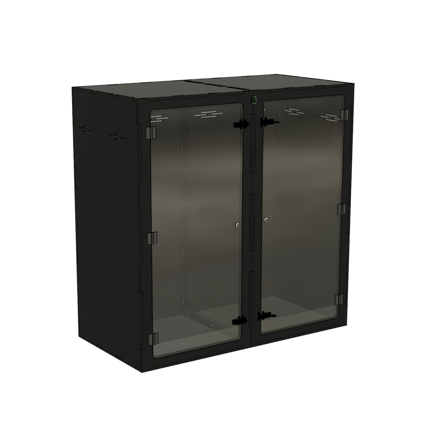 4'x2'x4' - Arboreal - Black Premium HDPE Reptile Enclosure