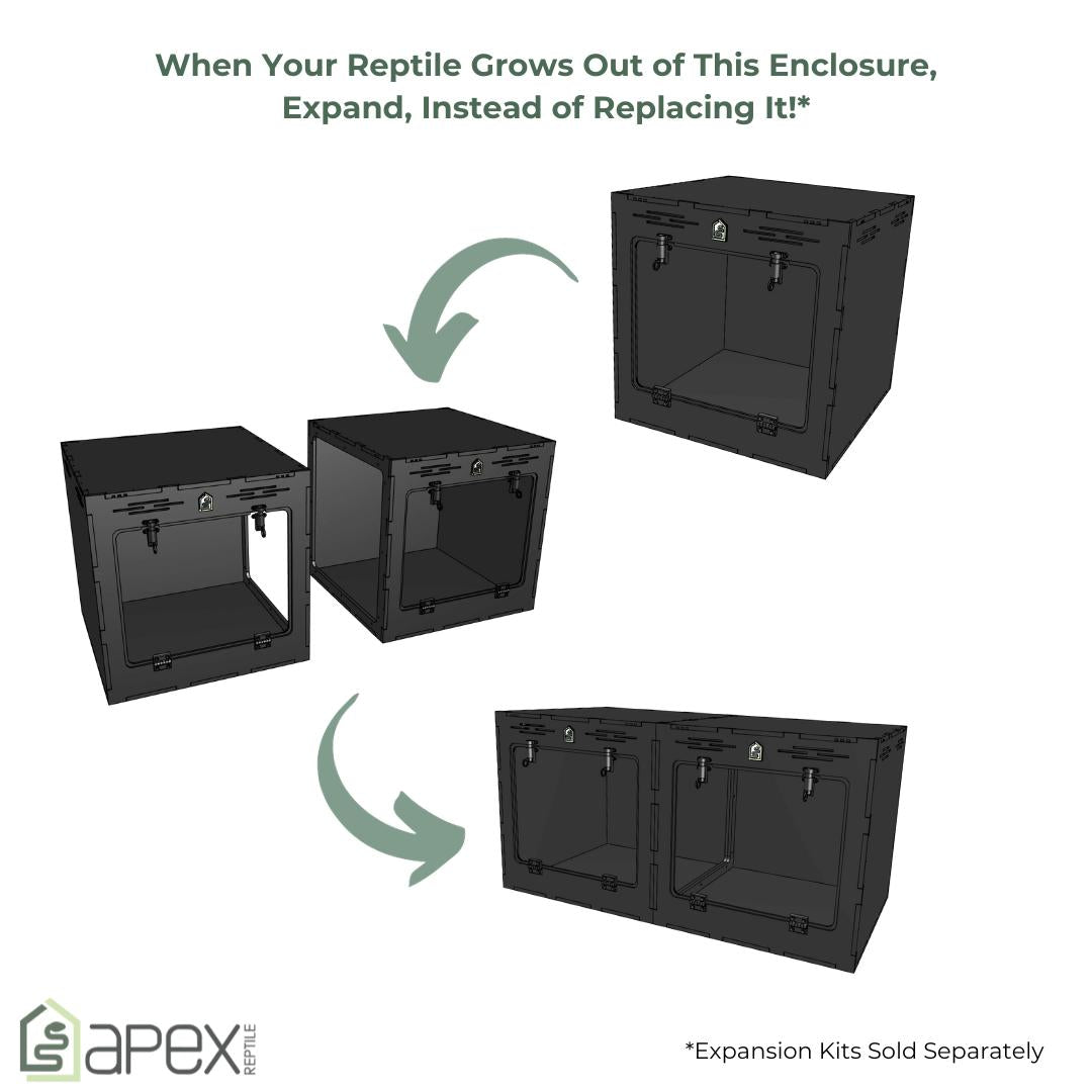 Modular clearance reptile enclosures