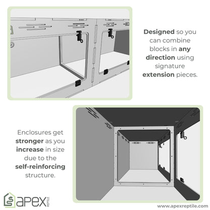 10'x2'x2 - Four Door Swing Down With Porthole - NOVA + ALTA + NOVA