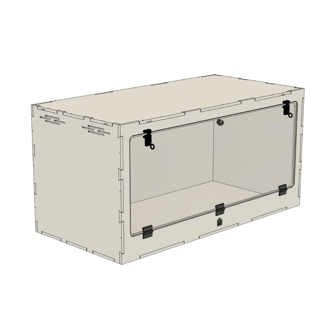 4'x2'x2' Single Swing Down - White Premium HDPE Reptile Enclosure